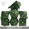 DND Dice: 7-Die Set (Acrylic) — Knotwork: Green cover image