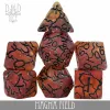DND Dice: 7-Die Set (Resin) — Magma Field cover image