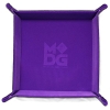 Velvet Folding Dice Tray with Leather Backing: 10"x10" Purple cover image